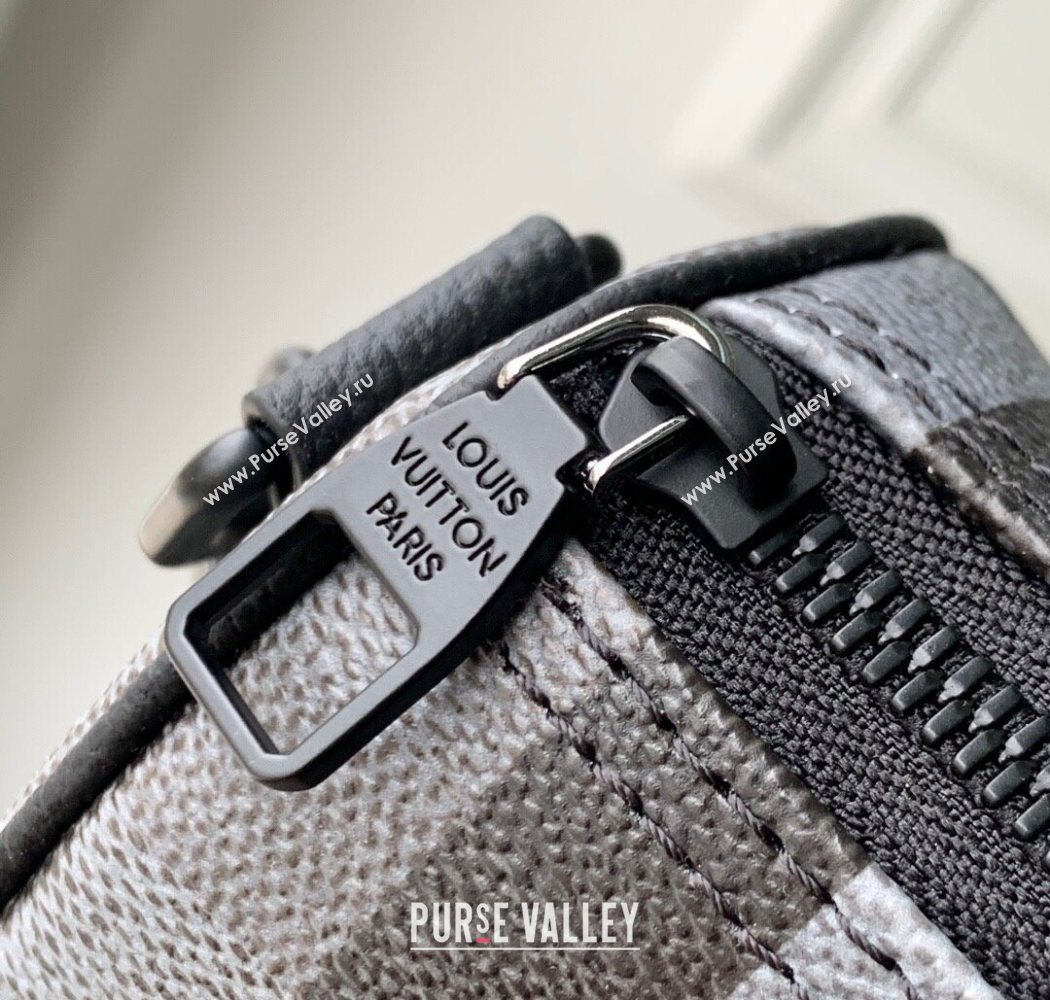 Louis Vuitton Mens Keepall Bandouliere 25 Bag in Black Damoflage Canvas 2025 M14919 (KI-250702030)