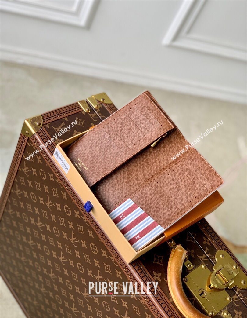 Louis Vuitton Brazza Wallet in Monogram Heritage Canvas M12656 Off-White 2025 (KI-250701098)