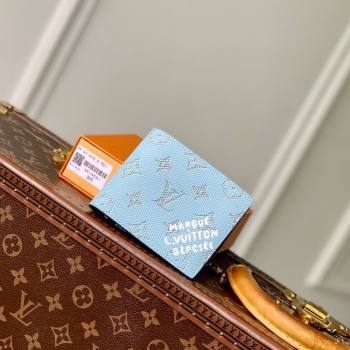 Louis Vuitton Multiple Wallet in Monogram Heritage Canvas M14691 Blue 2025 (KI-250701099)