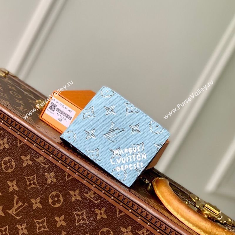 Louis Vuitton Multiple Wallet in Monogram Heritage Canvas M14691 Blue 2025 (KI-250701099)