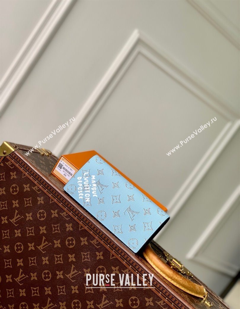 Louis Vuitton Brazza Wallet in Monogram Heritage Canvas M12656 Blue 2025 (KI-250701097)