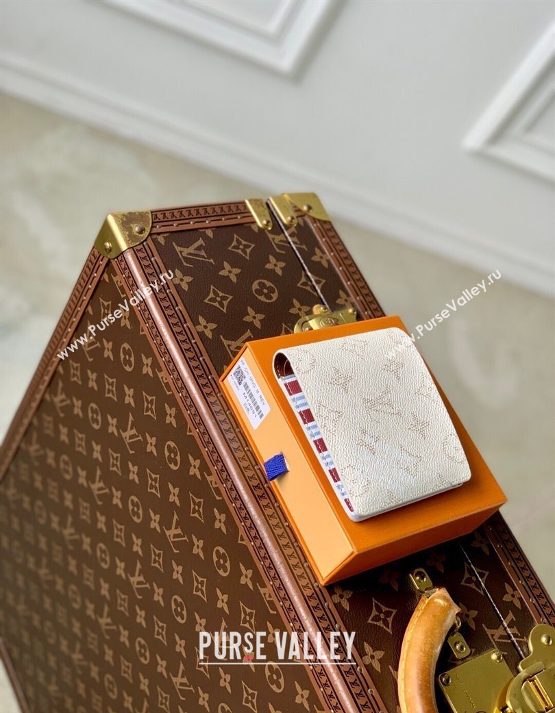 Louis Vuitton Multiple Wallet in Monogram Heritage Canvas M14691 Off-White 2025 (KI-250701100)