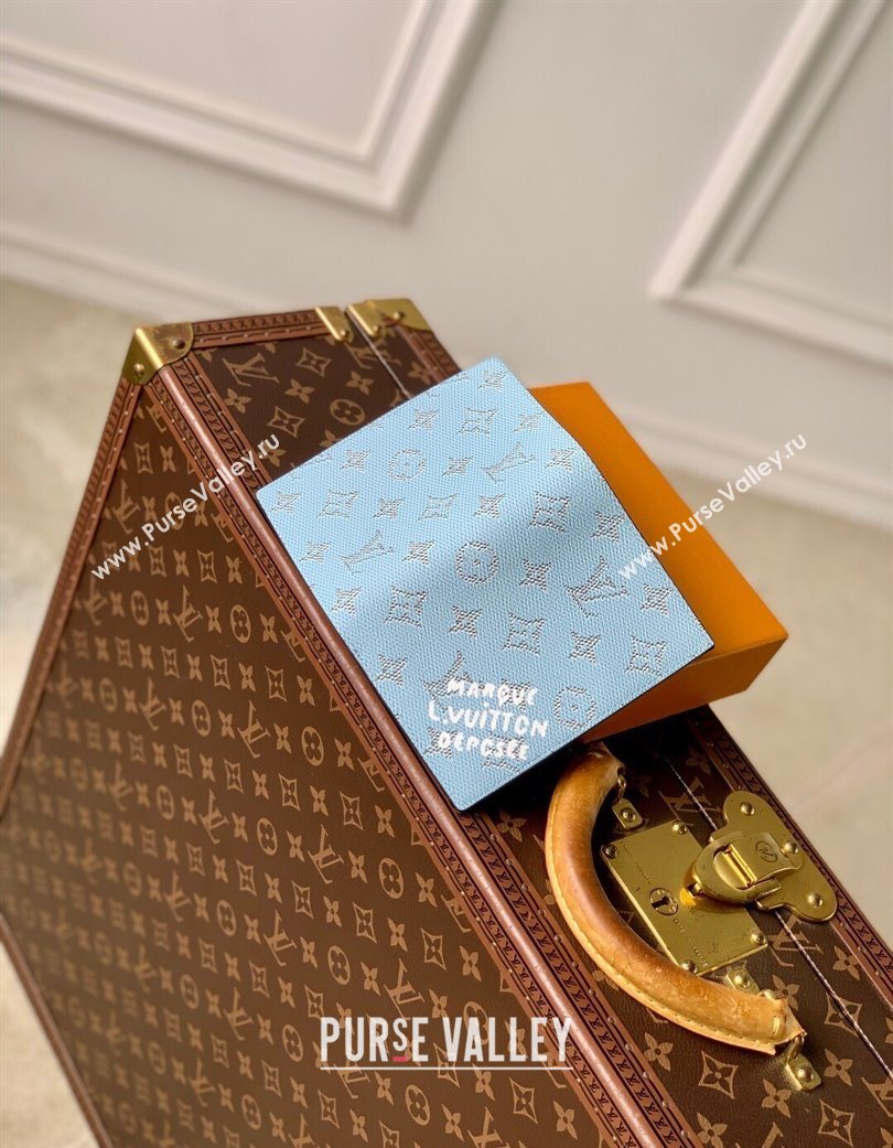Louis Vuitton Slim Card Holder Wallet in Monogram Heritage Canvas M14817 Blue 2025 (KI-250701101)