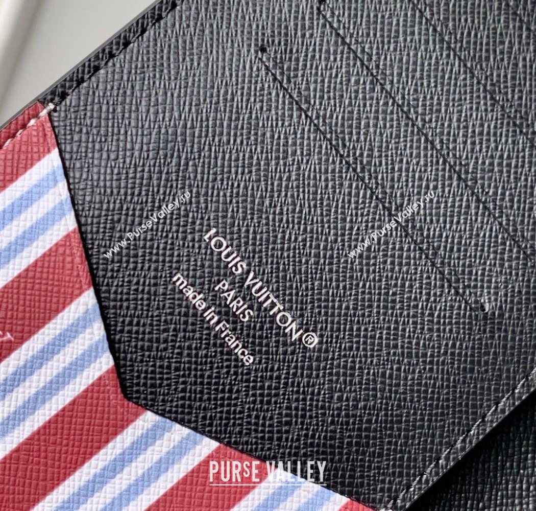 Louis Vuitton Slim Card Holder Wallet in Monogram Heritage Canvas M14817 Blue 2025 (KI-250701101)