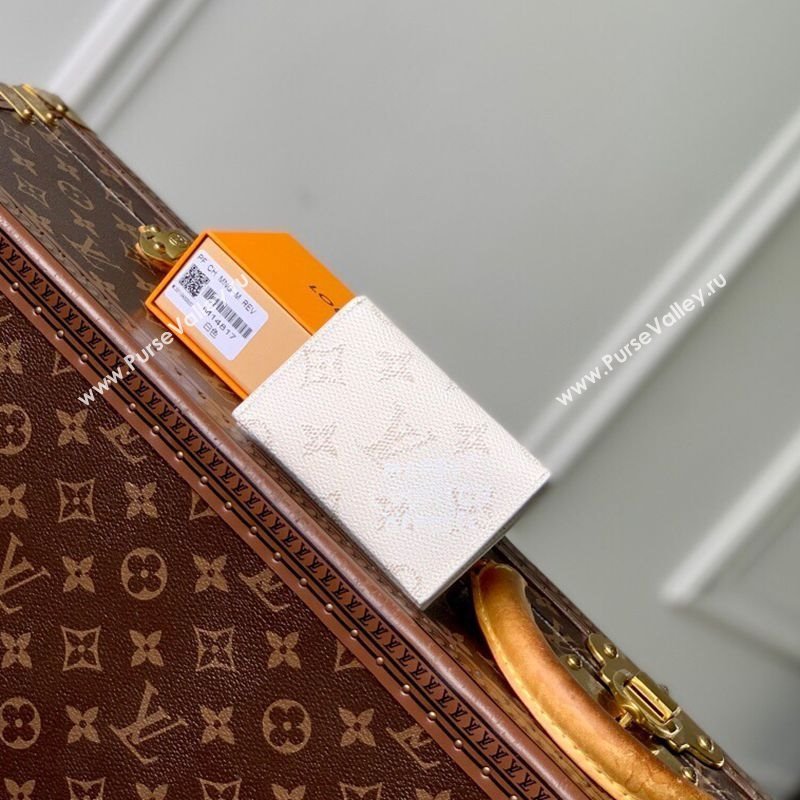 Louis Vuitton Slim Card Holder Wallet in Monogram Heritage Canvas M14817 Off-White 2025 (KI-250701102)