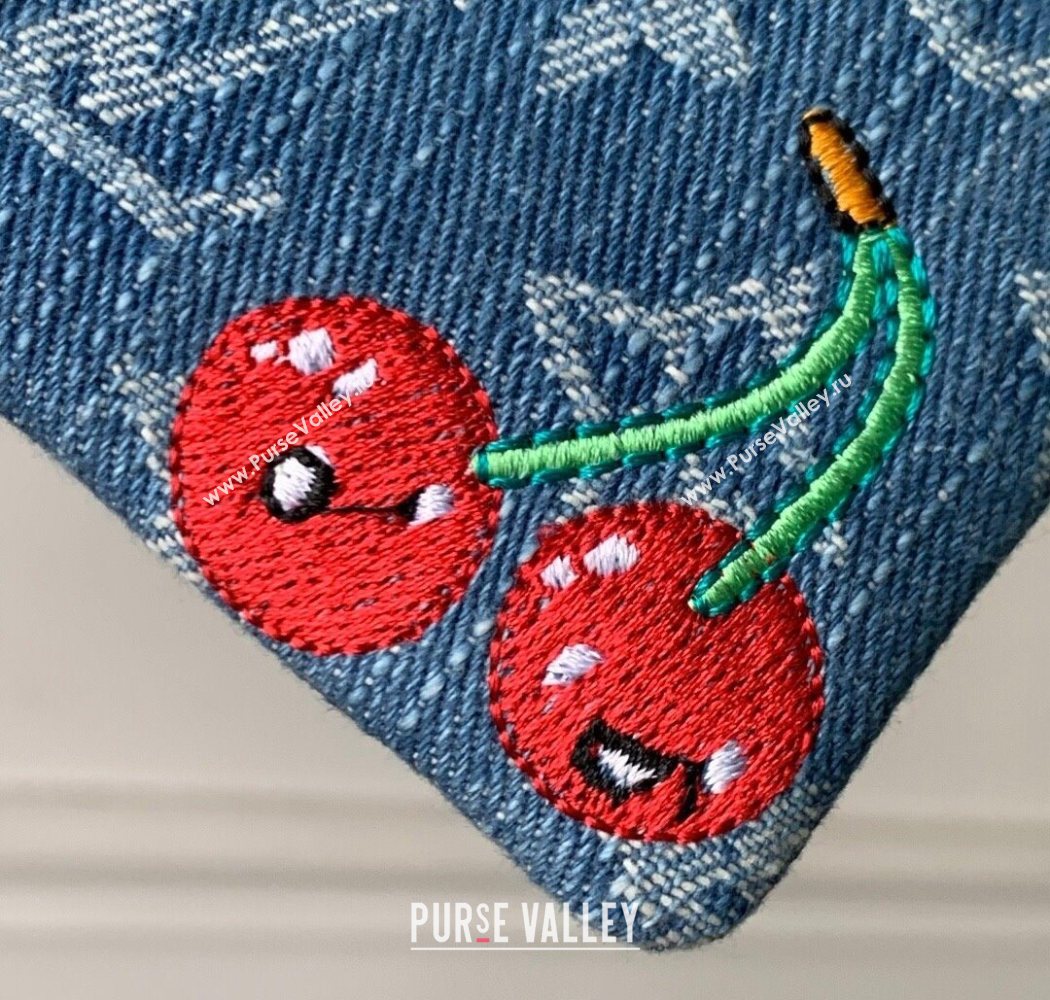 Louis Vuitton LV x TM Key Pouch in Blue Monogram Cherry Denim M14938 2025 (KI-250702011)