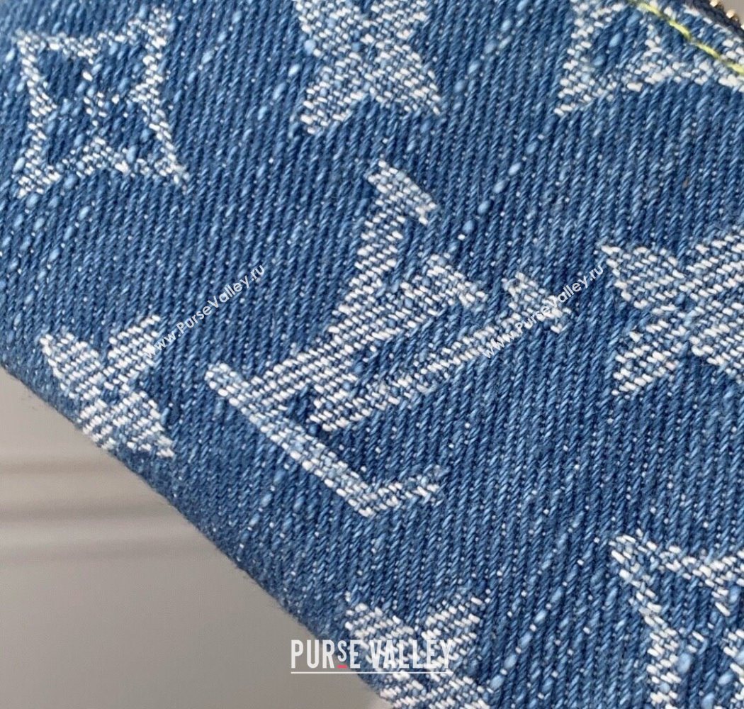 Louis Vuitton LV x TM Key Pouch in Blue Monogram Cherry Denim M14938 2025 (KI-250702011)