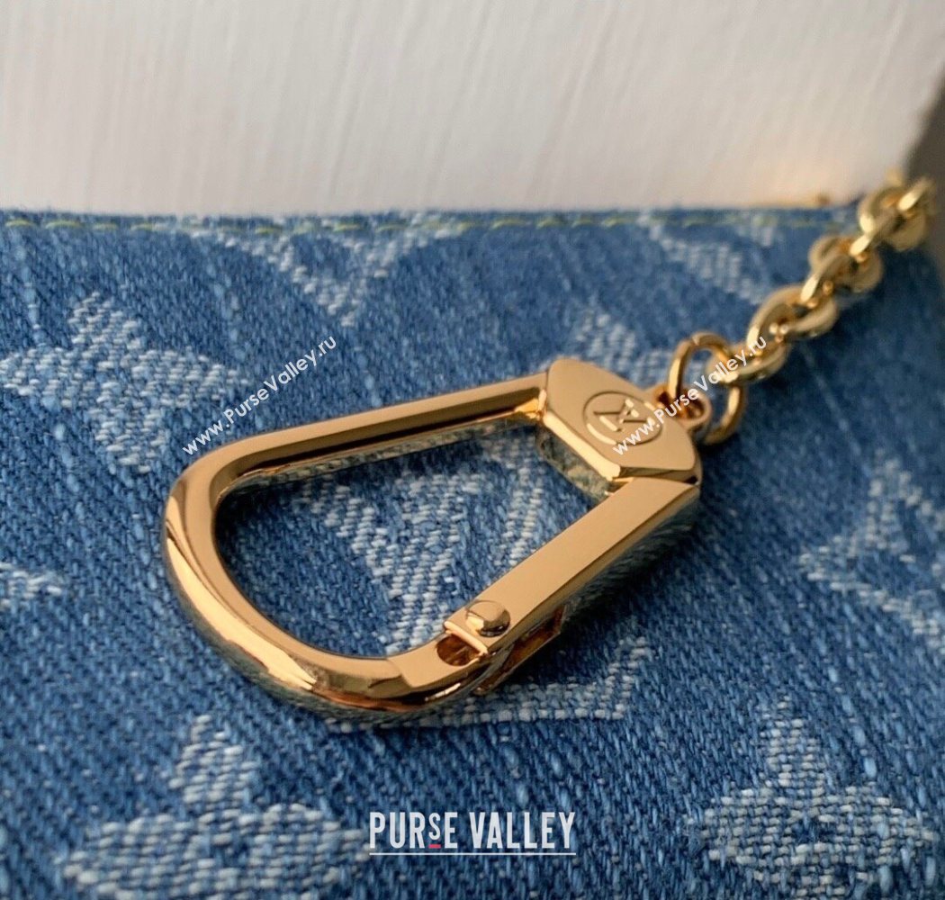 Louis Vuitton LV x TM Key Pouch in Blue Monogram Cherry Denim M14938 2025 (KI-250702011)