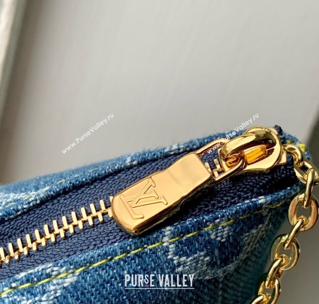 Louis Vuitton LV x TM Key Pouch in Blue Monogram Cherry Denim M14938 2025 (KI-250702011)