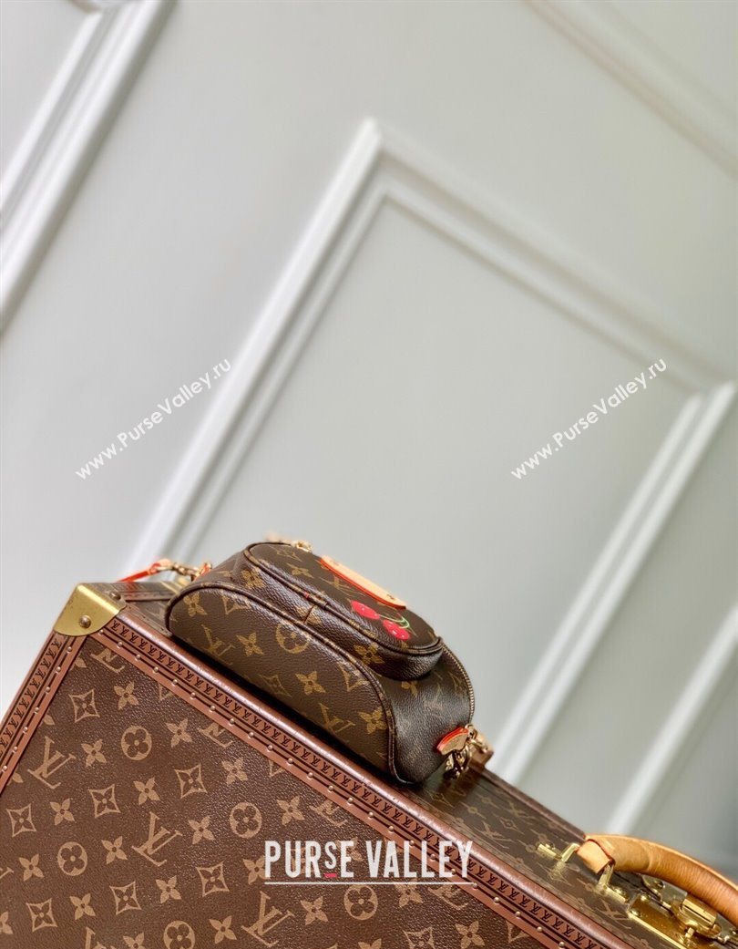 Louis Vuitton LV x TM Mini Bumbag in Brown Cherry Monogram Canvas M13449 Brown 2025 (KI-250702012)