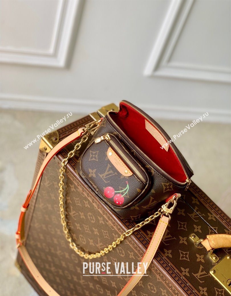 Louis Vuitton LV x TM Mini Bumbag in Brown Cherry Monogram Canvas M13449 Brown 2025 (KI-250702012)
