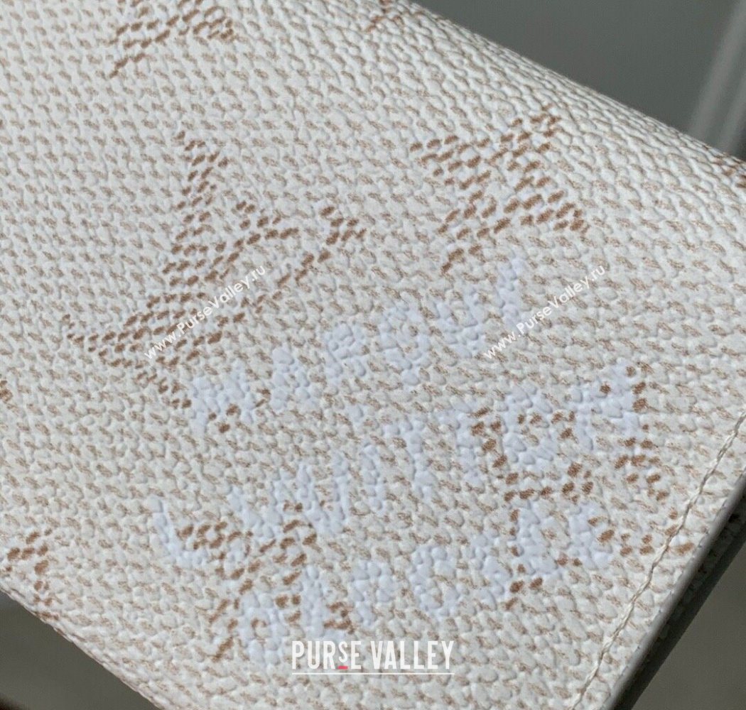 Louis Vuitton Slim Card Holder Wallet in Monogram Heritage Canvas M14817 Off-White 2025 (KI-250701102)