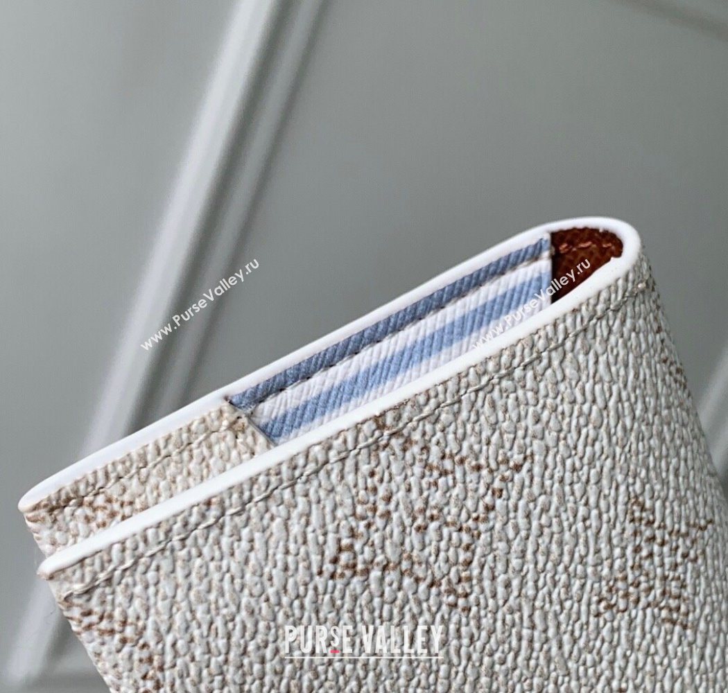 Louis Vuitton Slim Card Holder Wallet in Monogram Heritage Canvas M14817 Off-White 2025 (KI-250701102)