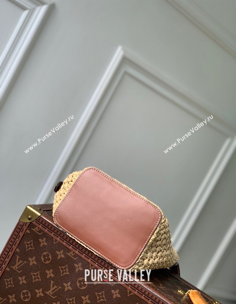 Louis Vuitton All In BB Bucket Bag in Brown Raffia Straw 2025 M14217 (KI-250702032)