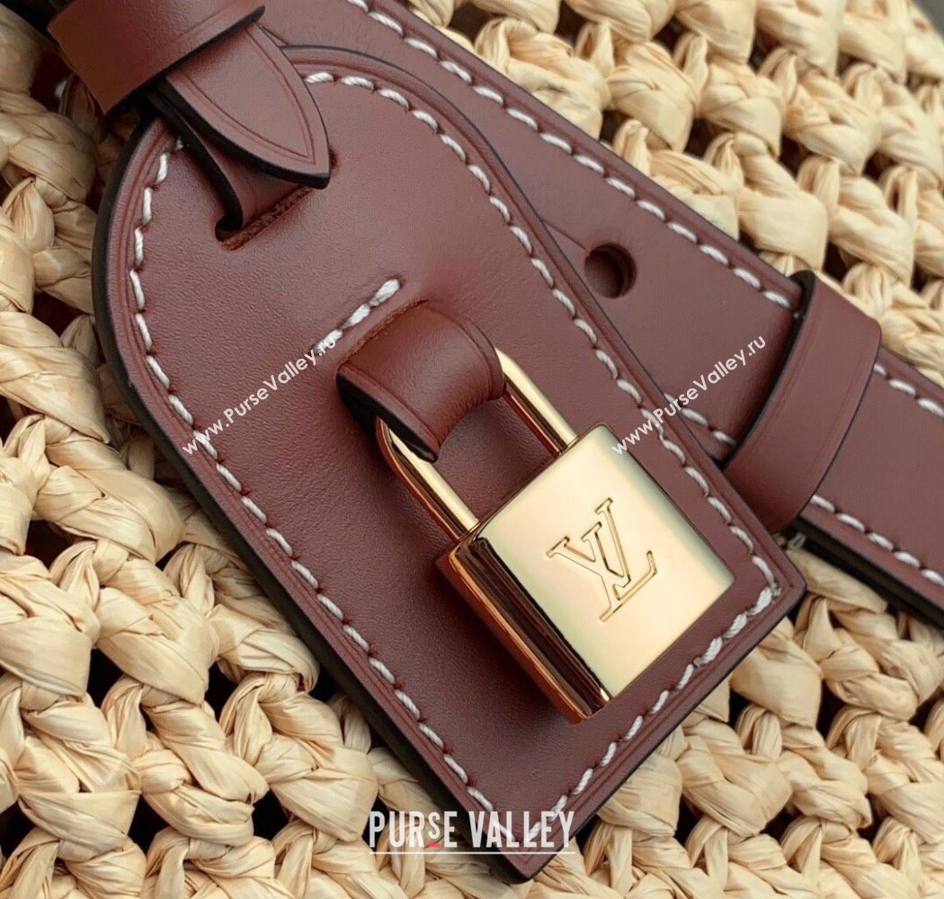 Louis Vuitton All In BB Bucket Bag in Brown Raffia Straw 2025 M14217 (KI-250702032)