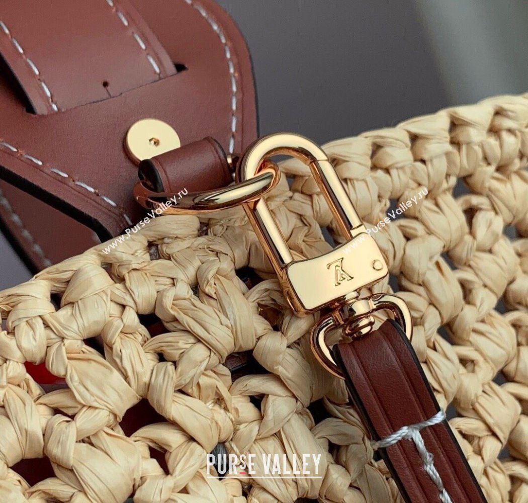 Louis Vuitton All In BB Bucket Bag in Brown Raffia Straw 2025 M14217 (KI-250702032)