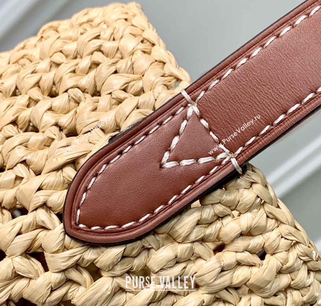 Louis Vuitton All In BB Bucket Bag in Brown Raffia Straw 2025 M14217 (KI-250702032)