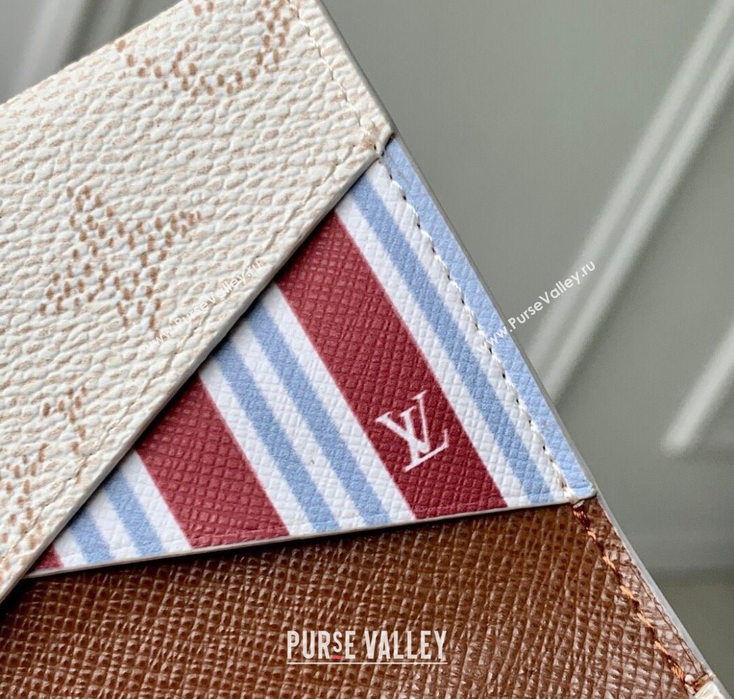 Louis Vuitton Slim Card Holder Wallet in Monogram Heritage Canvas M14817 Off-White 2025 (KI-250701102)