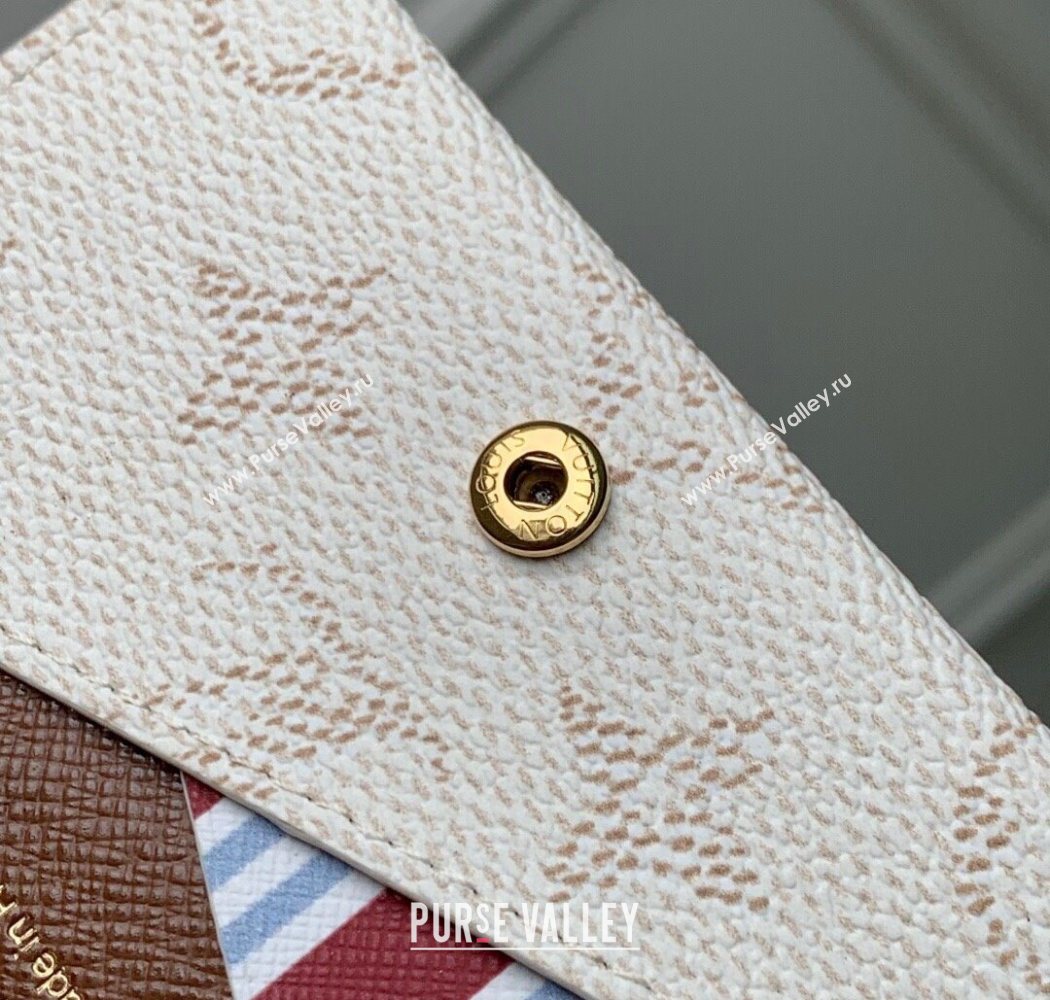 Louis Vuitton Slim Card Holder Wallet in Monogram Heritage Canvas M14817 Off-White 2025 (KI-250701102)