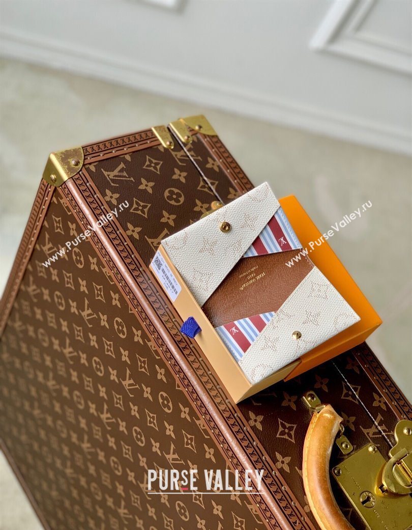 Louis Vuitton Slim Card Holder Wallet in Monogram Heritage Canvas M14817 Off-White 2025 (KI-250701102)