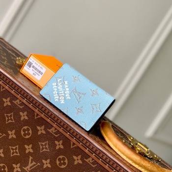Louis Vuitton Pocket Organizer Wallet in Monogram Heritage Canvas M14688 Blue 2025 (KI-250701103)
