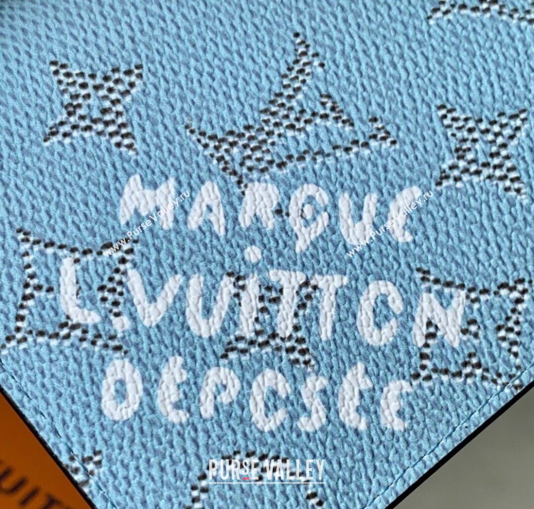 Louis Vuitton Brazza Wallet in Monogram Heritage Canvas M12656 Blue 2025 (KI-250701097)