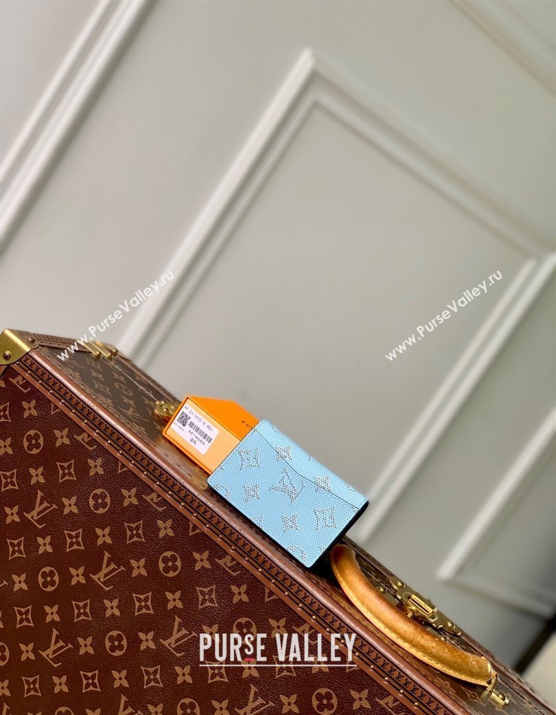 Louis Vuitton Pocket Organizer Wallet in Monogram Heritage Canvas M14688 Blue 2025 (KI-250701103)