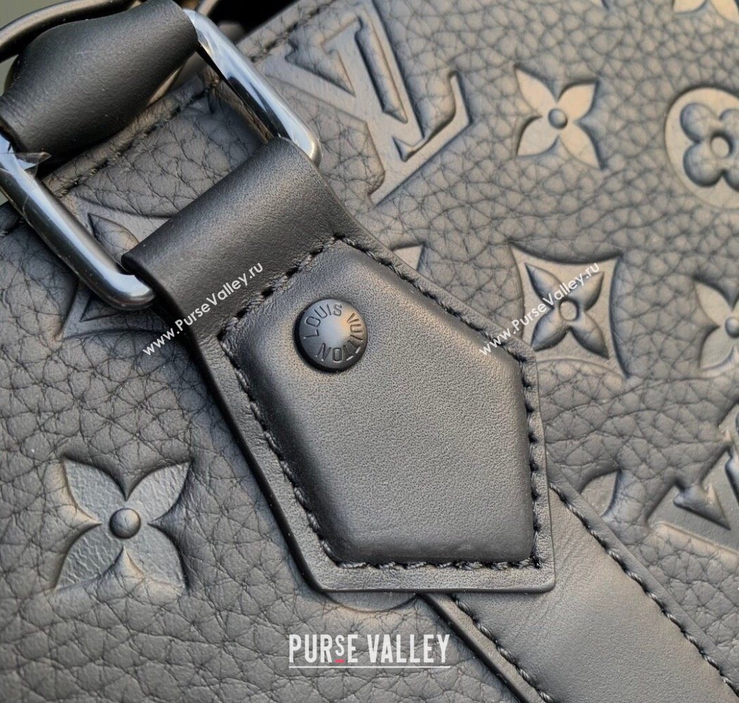 Louis Vuitton Mens Sac Plat NV bag in Black Taurillon Leather M21866 (KI-250702033)