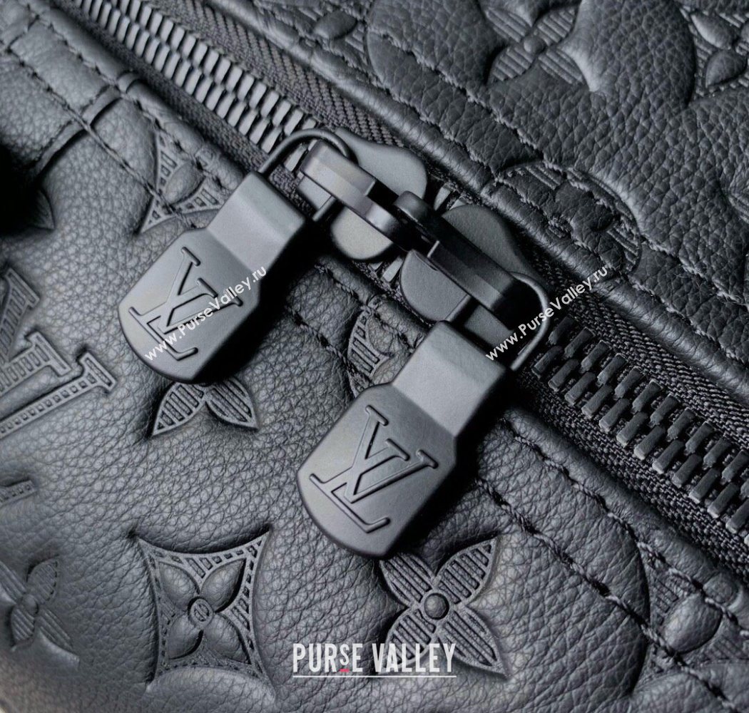 Louis Vuitton Keepall Bandouliere 50 Travel Bag in Black Monogram Shadow Leather M44810 2025 (KI-250702035)