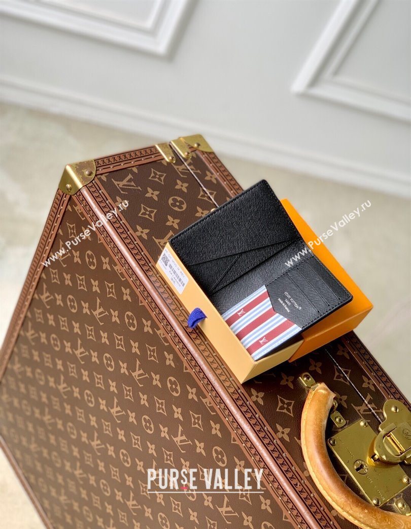 Louis Vuitton Pocket Organizer Wallet in Monogram Heritage Canvas M14688 Blue 2025 (KI-250701103)