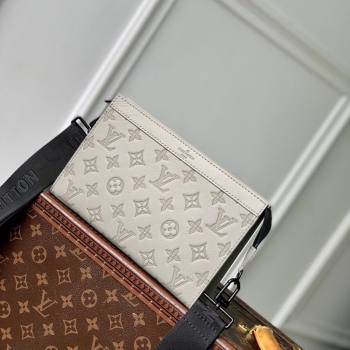 Louis Vuitton Mens Gaston Wearable Wallet in Monogram Shadow Leather M81115 Grey 2025 (KI-250702036)