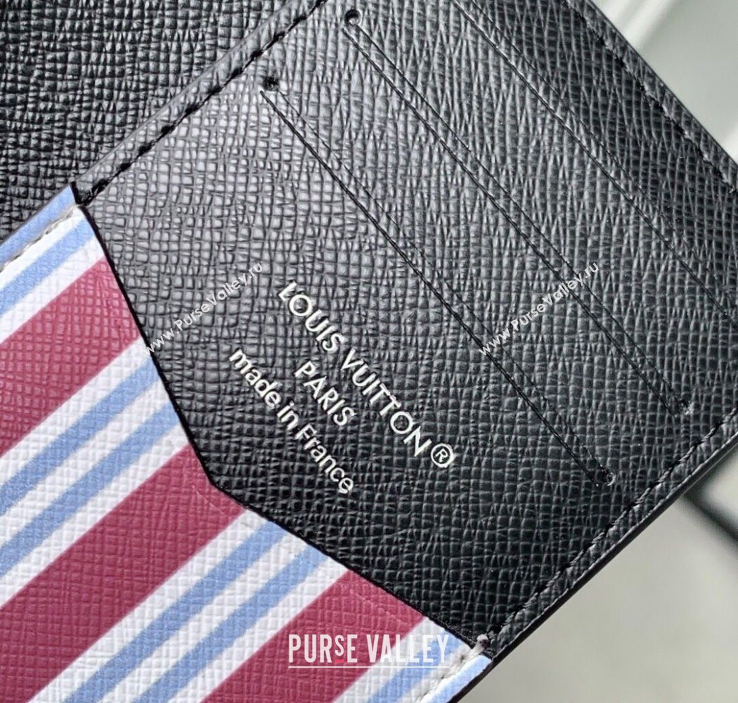 Louis Vuitton Pocket Organizer Wallet in Monogram Heritage Canvas M14688 Blue 2025 (KI-250701103)