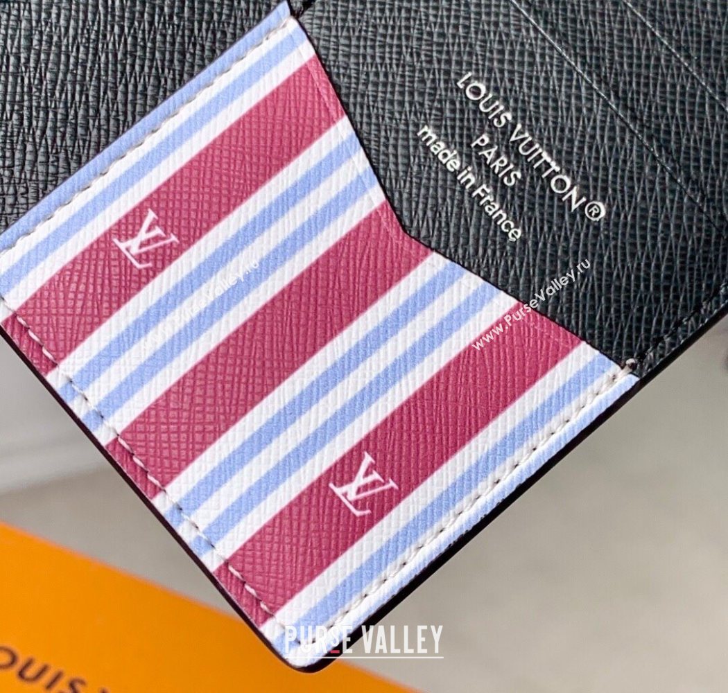 Louis Vuitton Pocket Organizer Wallet in Monogram Heritage Canvas M14688 Blue 2025 (KI-250701103)