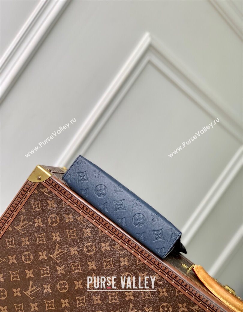 Louis Vuitton Mens Gaston Wearable Wallet in Monogram Shadow Leather M81115 navy Blue 2025 (KI-250702038)