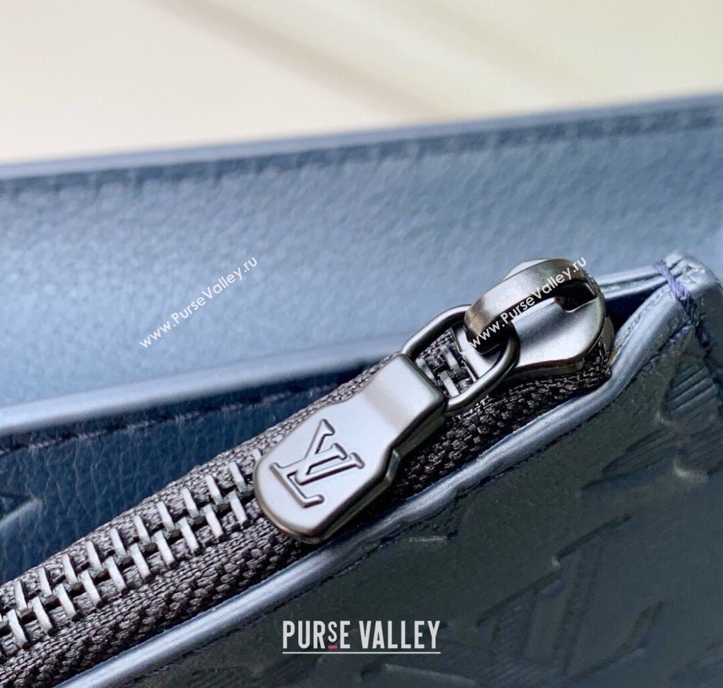 Louis Vuitton Mens Gaston Wearable Wallet in Monogram Shadow Leather M81115 navy Blue 2025 (KI-250702038)