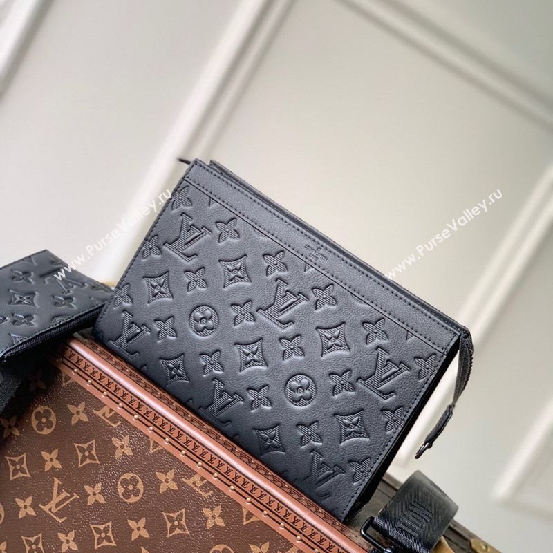 Louis Vuitton Mens Gaston Wearable Wallet in Monogram Shadow Leather M81115 Black 2025 (KI-250702039)