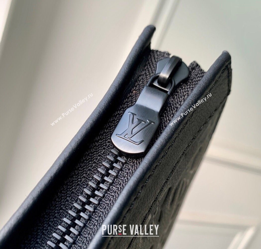 Louis Vuitton Mens Gaston Wearable Wallet in Monogram Shadow Leather M81115 Black 2025 (KI-250702039)