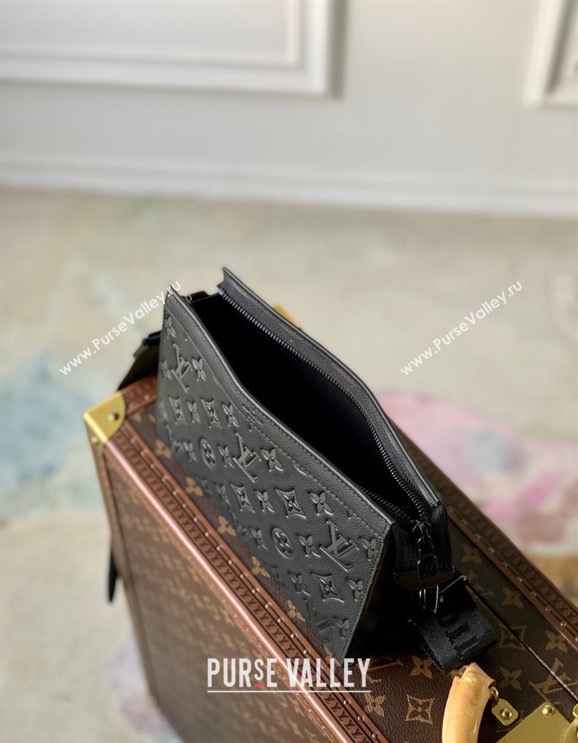 Louis Vuitton Mens Gaston Wearable Wallet in Monogram Shadow Leather M81115 Black 2025 (KI-250702039)