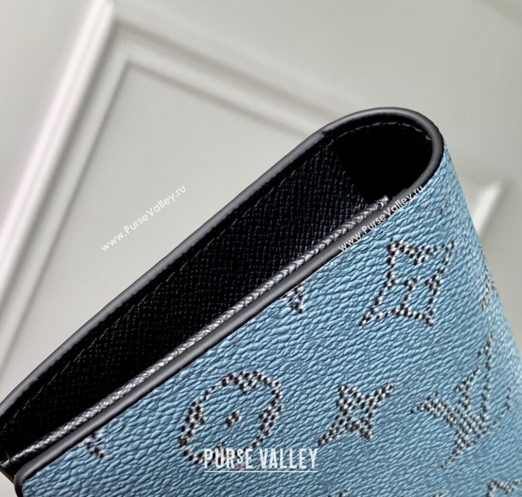 Louis Vuitton Brazza Wallet in Monogram Heritage Canvas M12656 Blue 2025 (KI-250701097)