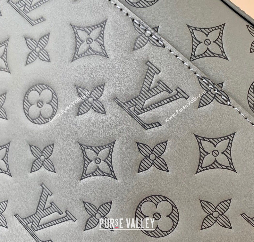 Louis Vuitton Mens Duo Messenger Bag in Monogram Shadow Leather Grey M46104 2025 (KI-250702040)