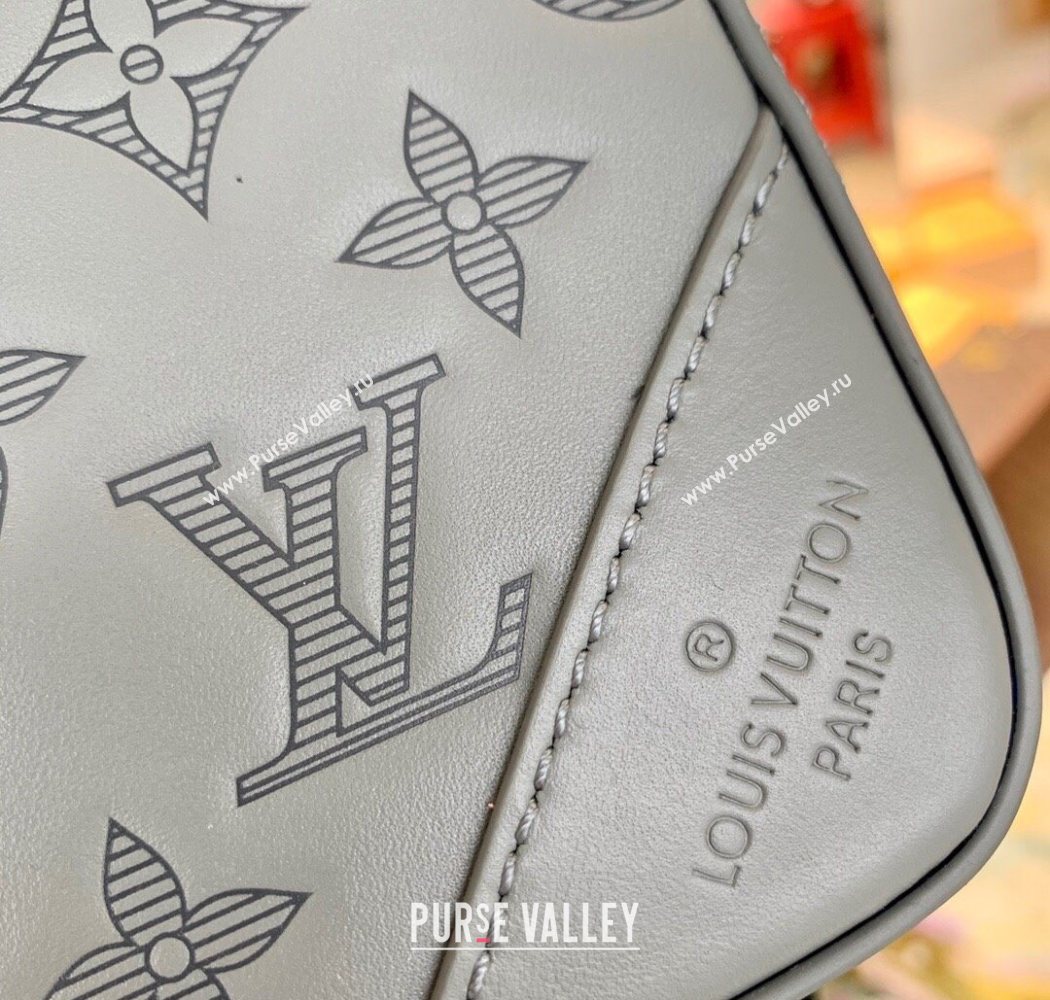 Louis Vuitton Mens Duo Messenger Bag in Monogram Shadow Leather Grey M46104 2025 (KI-250702040)