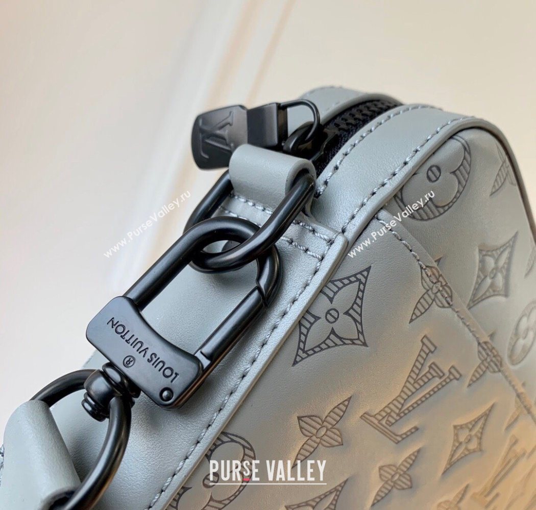 Louis Vuitton Mens Duo Messenger Bag in Monogram Shadow Leather Grey M46104 2025 (KI-250702040)