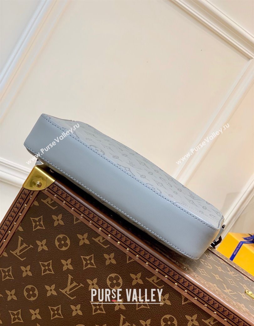 Louis Vuitton Mens Duo Messenger Bag in Monogram Shadow Leather Grey M46104 2025 (KI-250702040)