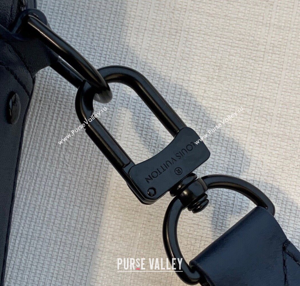 Louis Vuitton Mens Duo Messenger Bag in Monogram Shadow Leather Navy Blue M45730 2025 (KI-250702041)