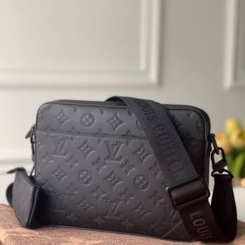 Louis Vuitton Mens Duo Messenger Bag in Monogram Shadow Leather Black M69827 2025 (KI-250702042)