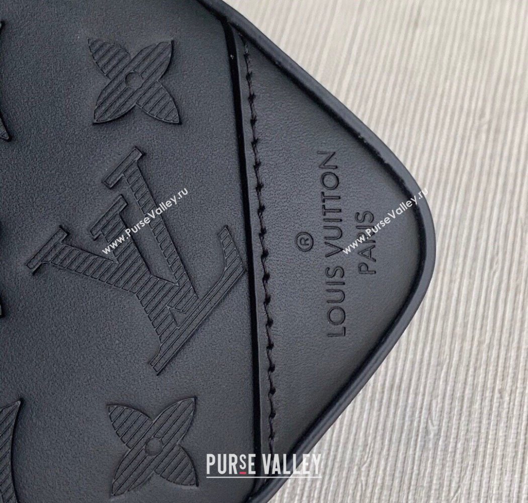 Louis Vuitton Mens Duo Messenger Bag in Monogram Shadow Leather Black M69827 2025 (KI-250702042)