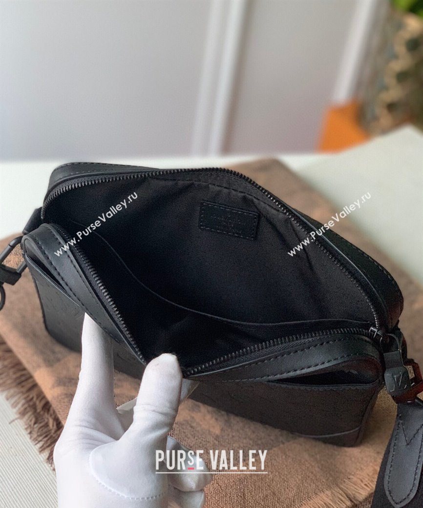 Louis Vuitton Mens Duo Messenger Bag in Monogram Shadow Leather Black M69827 2025 (KI-250702042)