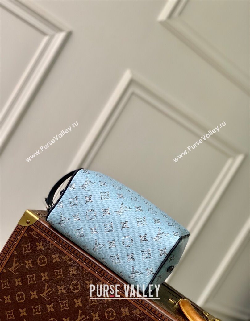 Louis Vuitton Mens Locker Dopp Kit Cluch in Monogram Heritage Canvas M14839 Blue 2025 (KI-250701108)