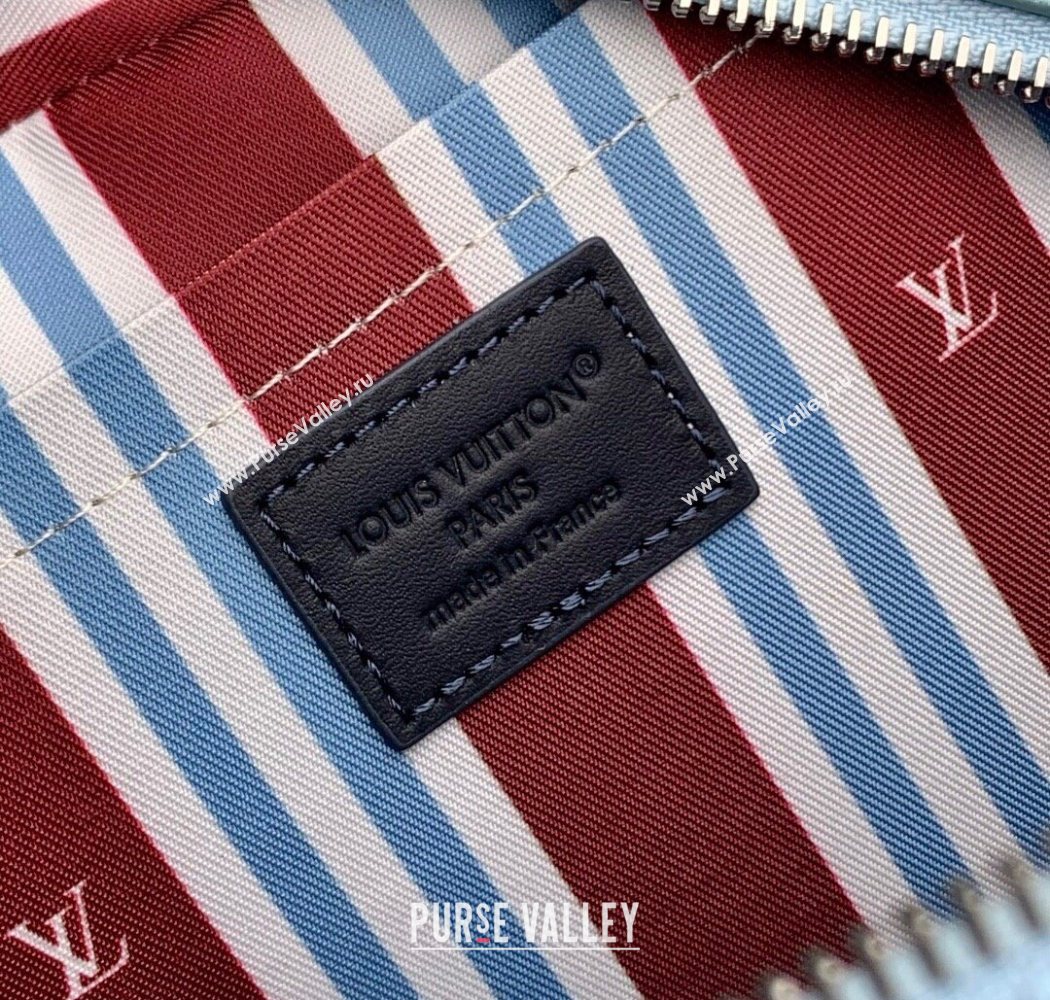 Louis Vuitton Mens Locker Dopp Kit Cluch in Monogram Heritage Canvas M14839 Blue 2025 (KI-250701108)