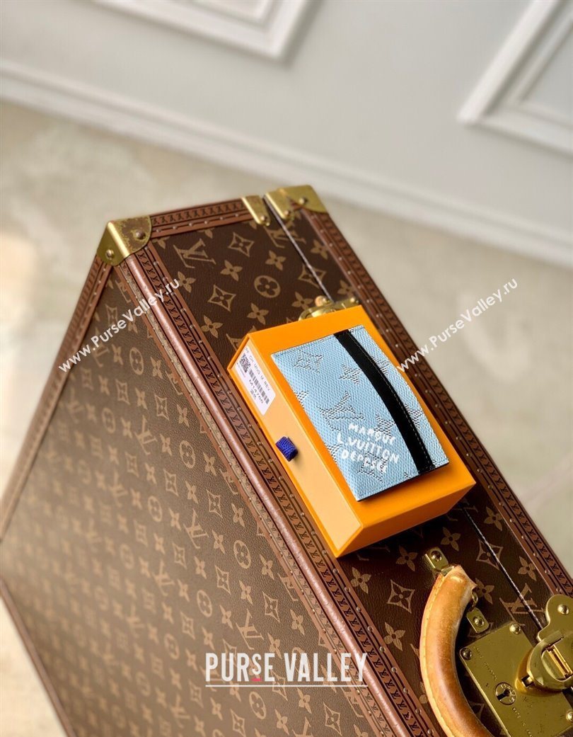 Louis Vuitton Double Card Holder Wallet in Monogram Heritage Canvas M14766 Blue 2025 (KI-250701105)